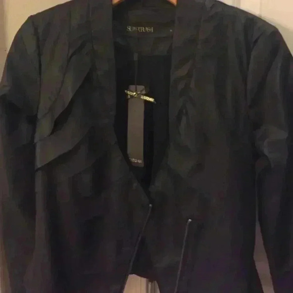 Supertrash Black Vegan Leather Jacket Small - Picture 2 of 3